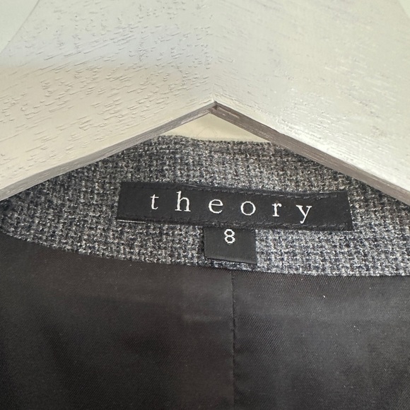 Theory Wool Charcoal Women's Blazer - Picture 2 of 4